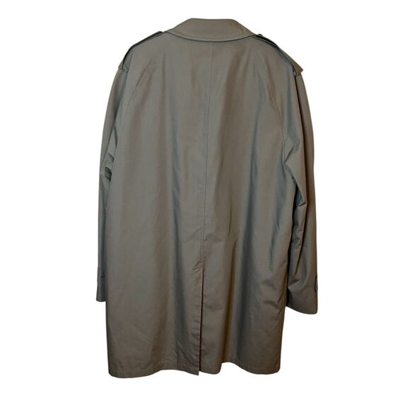 Vintage London Fog Trench Coat Mens 46 Long Beige Wamsutta Thinsulate Lined USA - Picture 3 of 8